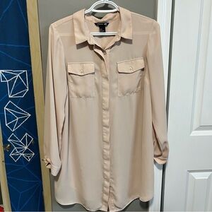 H&M Light Pink Button-Up Maternity Blouse